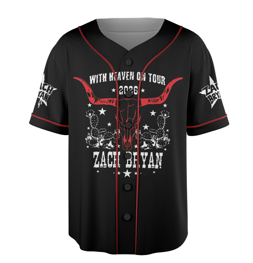 Zach Bryan Tour 2026 Baseball Jersey, With Heaven On Country Music Fan Merch, Kids & Youth Concert Jersey Gift - Image 2