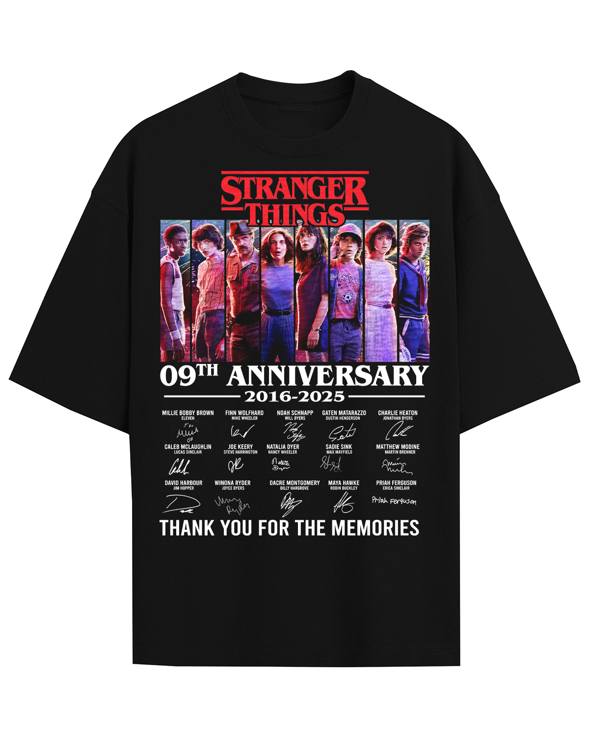 Stranger Things Unisex Tonal Eleven Group Pose Organic Short Sleeve T-Shirt, Sweatshirt, Hoodie