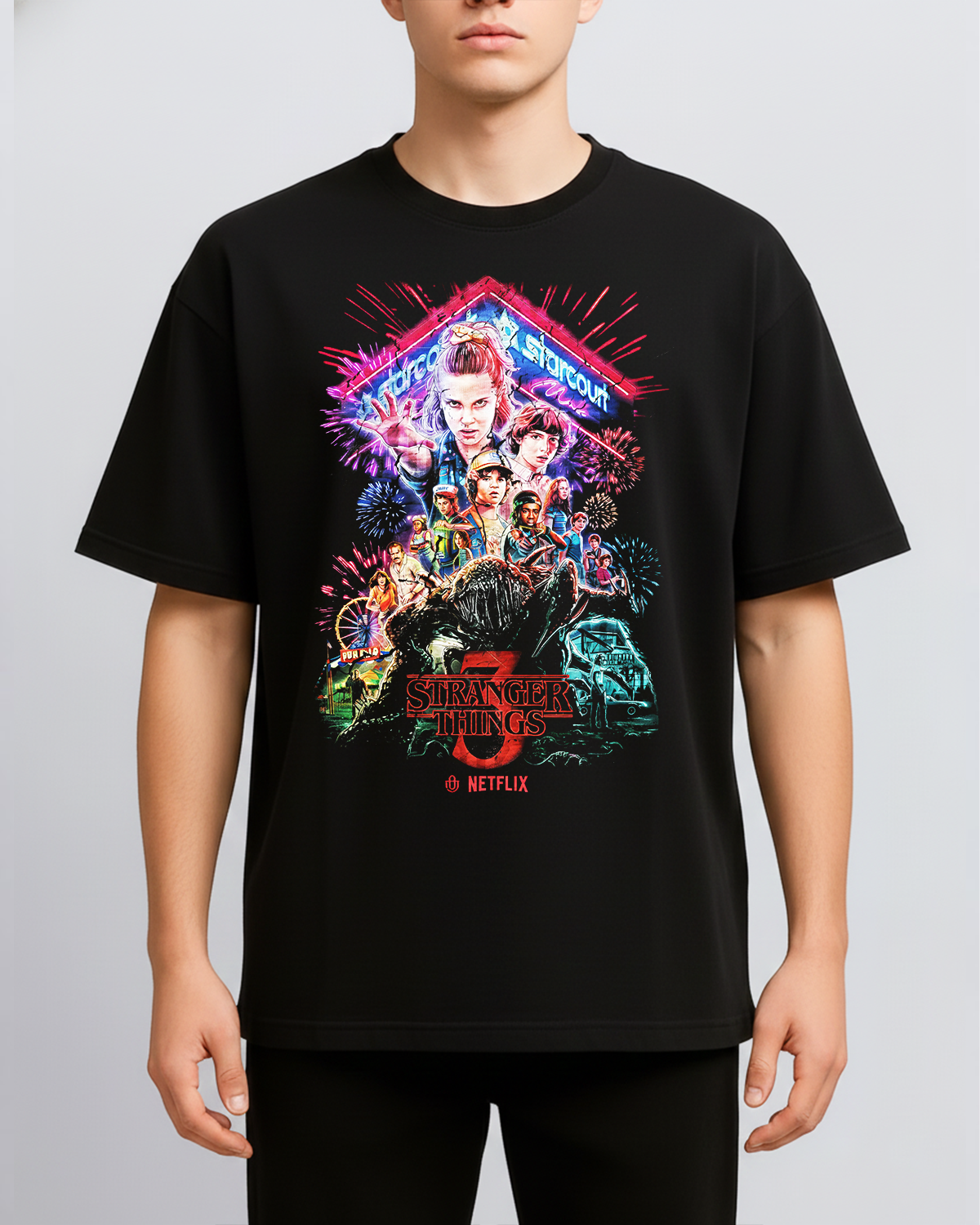 Stranger Things Season 3 T-Shirt, TV Series Shirt, The Upside Down Sweatshirt, Stranger Characters All Team Shirt - Image 2