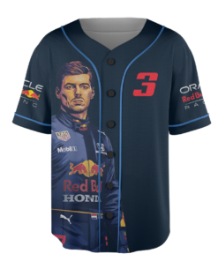 Alternative view of Max Verstappen Baseball Jersey: Red Bull Racing F1, Champion Apparel