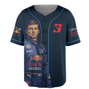 Alternative view of Max Verstappen Baseball Jersey: Red Bull Racing F1, Champion Apparel