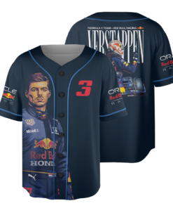 Max Verstappen Baseball Jersey: Red Bull Racing F1, Champion Apparel
