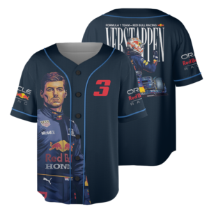 Max Verstappen Baseball Jersey: Red Bull Racing F1, Champion Apparel