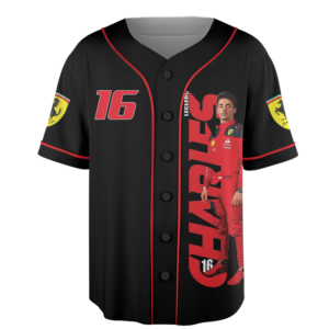 Alternative view of Charles Leclerc Formula One Baseball Jersey, F1 Charles Leclerc Shirt, Charles Leclerc 16