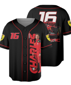 Charles Leclerc Formula One Baseball Jersey, F1 Charles Leclerc Shirt, Charles Leclerc 16