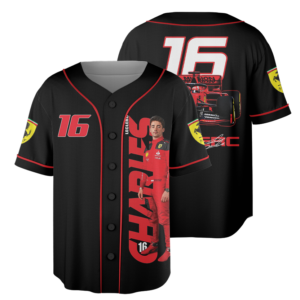 Charles Leclerc Formula One Baseball Jersey, F1 Charles Leclerc Shirt, Charles Leclerc 16