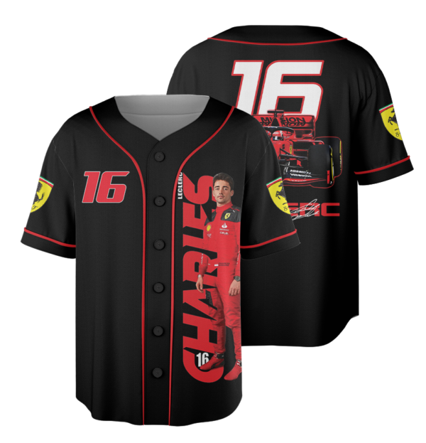 Charles Leclerc Formula One Baseball Jersey, F1 Charles Leclerc Shirt, Charles Leclerc 16