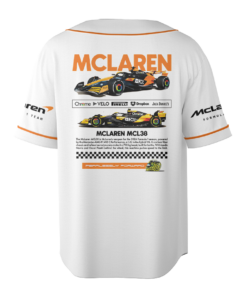 Alternative view of McLaren F1 Race Team Baseball Jersey, Norris & Piastri, Motorsport Apparel