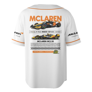 Alternative view of McLaren F1 Race Team Baseball Jersey, Norris & Piastri, Motorsport Apparel
