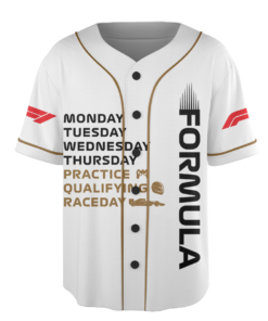 Alternative view of 2026 F1 Race Calendar Baseball Jersey: Formula 1 Motorsport Fan Shirt