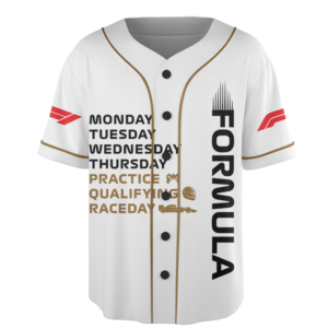 Alternative view of 2026 F1 Race Calendar Baseball Jersey: Formula 1 Motorsport Fan Shirt