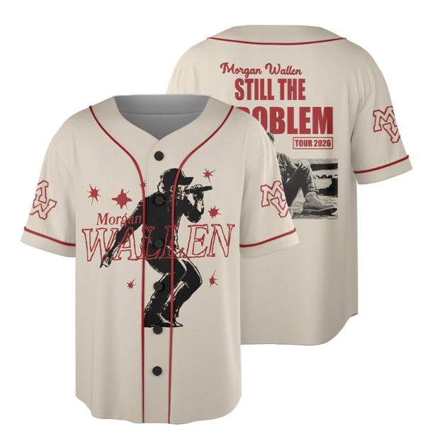 Retro Morgan Wallen Still The Problem Tour 2026 Jersey, Morgan Wallen Country Music Baseball Jersey, Morgan Wallen Fan Shirt