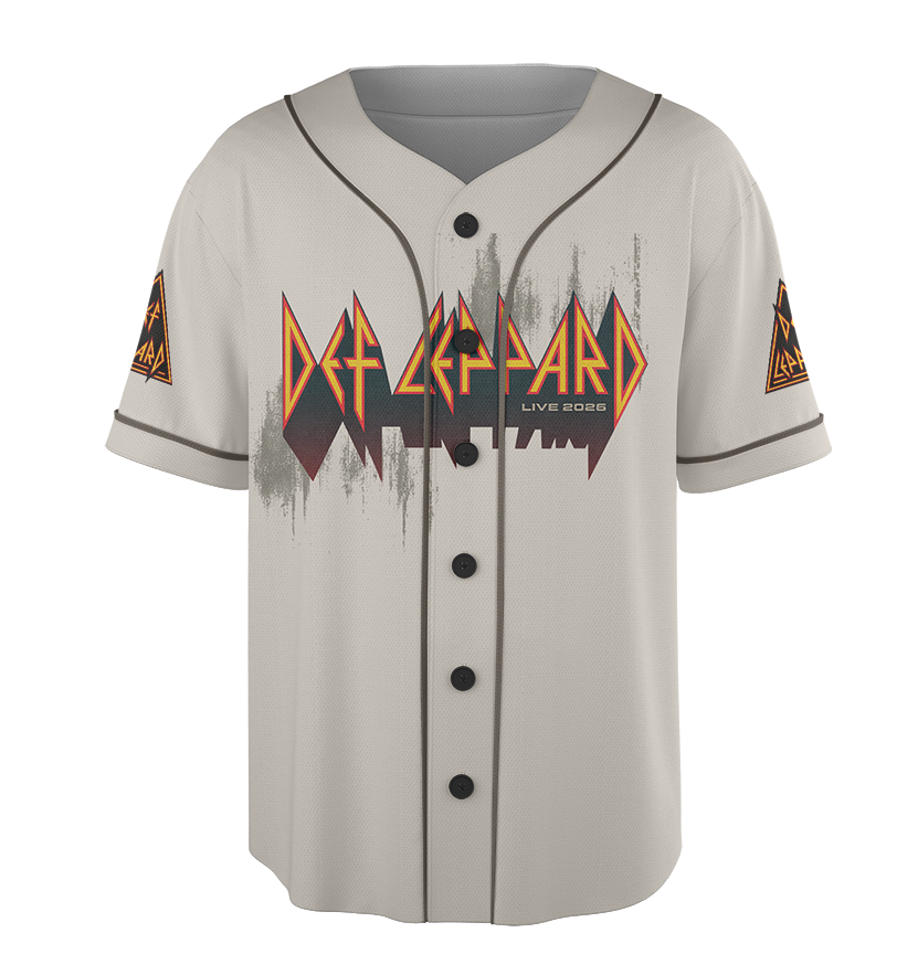 Def Leppard Retro Cassette Baseball Jersey, Vintage Rock Album Collection Crewneck, Classic 80s Music Fan Graphic Shirt - Image 2