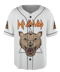Alternative view of Def-Leppard Pyromania Basbeball Jersey, Vintage 1983 Tour Graphic Leopard