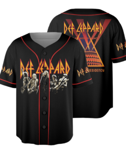 Def Leppard Baseball Jersey, Vintage Lightning Leopard