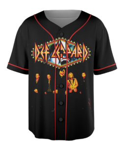 Alternative view of Vintage 80's Rock Band Baseball Jersey, DEF LEPPARD Tshirt Rock And Roll Leopard Retro Music Festival Shirt