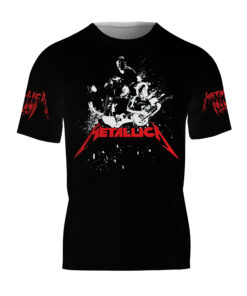 Alternative view of Metallica, Rock and Roll Band 3D T-Shirt, Vintage Rock Tee, Music Lover Gift