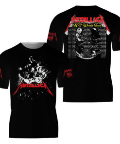 Metallica, Rock and Roll Band 3D T-Shirt, Vintage Rock Tee, Music Lover Gift