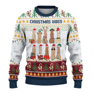 Alternative view of Jingle Balls Ugly Christmas Sweater, Santa Claus Holiday Sweater, Adult Humor Xmas Sweater, Sarcastic Christmas Shirt, Xmas Party Gift