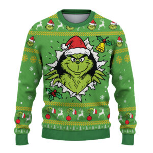 Alternative view of The Grinch Ugly Christmas Sweater: Funny Green Holiday Jumper