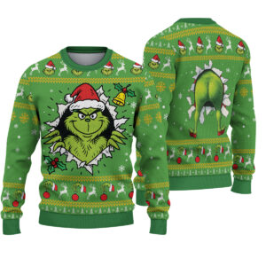 The Grinch Ugly Christmas Sweater: Funny Green Holiday Jumper