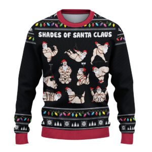 Alternative view of Shades Of Santa Ugly Sweater, Santa Christmas Ugly Sweater, Family Ugly Christmas Sweater, Sweater for Family, Ugly Christmas Sweater