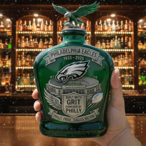 Philadelphia Eagles Built With Grit Fly Eagles Fly Anniversary Decanter Whiskey Bottle