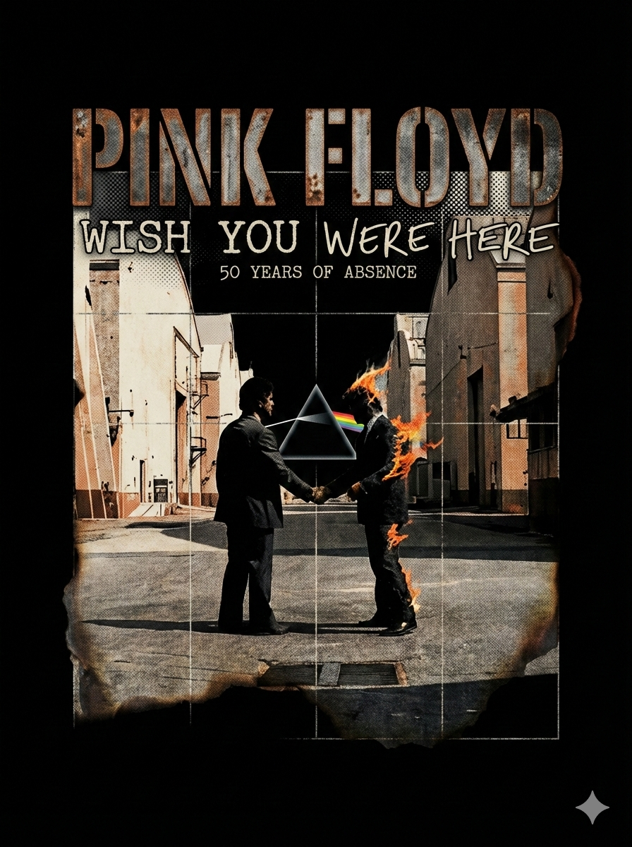 Pink Floyd Wish You Were Here 50th Anniversary 1975 Era Vintage Art Rock Bootleg - Image 3