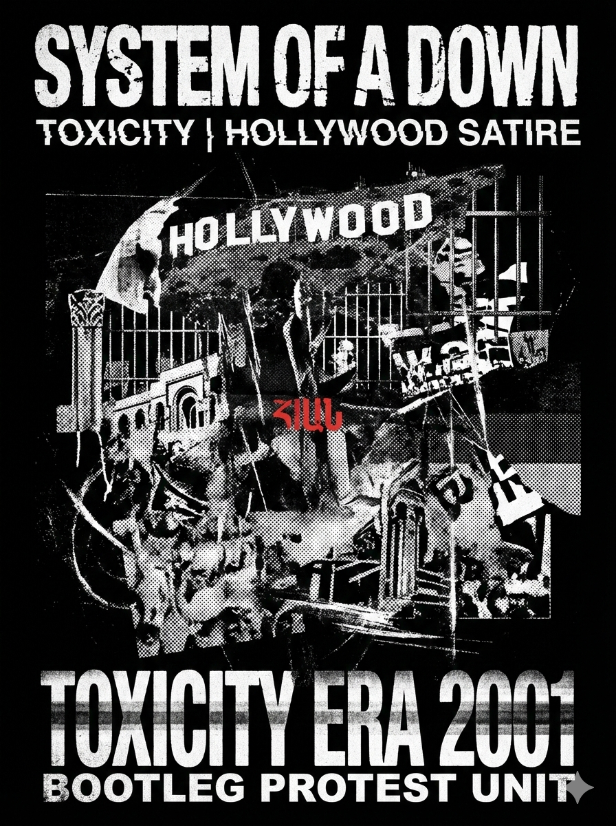 System Of A Down Toxicity Political Nu Metal Vintage Collage Art Bootleg - Image 4