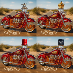 1953 Indian Chief Motorcycle Whiskey Bottle