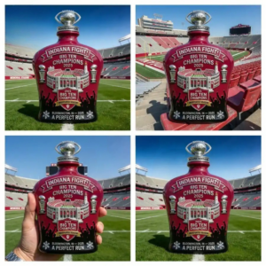 2025 Big Ten Champions Undefeated Season Whiskey Bottle Decanter