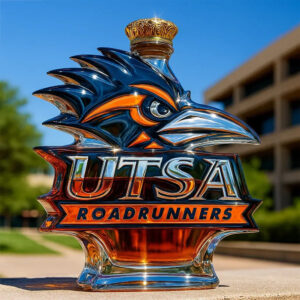 University Of Texas At San Antonio Roadrunners Whiskey Bottle