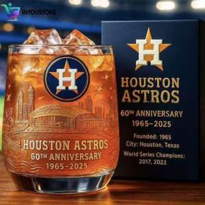 Alternative view of Houston Astros 60th Anniversary Whiskey Glass