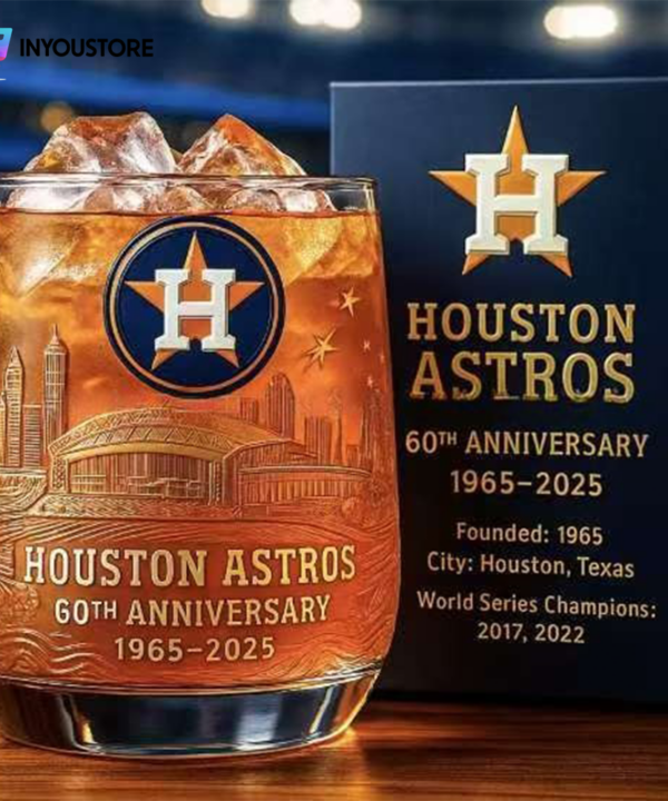 Alternative view of Houston Astros 60th Anniversary Whiskey Glass