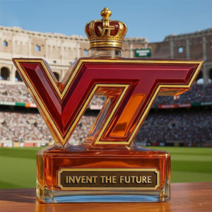 Virginia Tech Hokies VT Invent The Future Whiskey Bottle Decanter