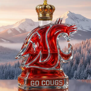 Washington State Cougars Go Cougs Decanter Whiskey Bottle