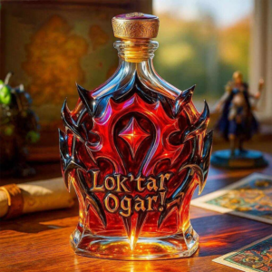 World Of Warcraft Inspired Horde Collector Whiskey Bottle 2025 Loktar Ogar Design