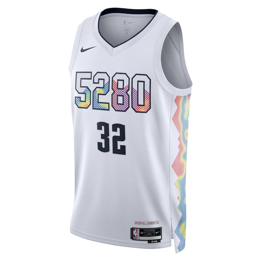 Alternative view of Aaron Gordon 32 Denver Nuggets Unisex 2024/25 Swingman Player Basketball Jersey - City Edition - White - JS132 