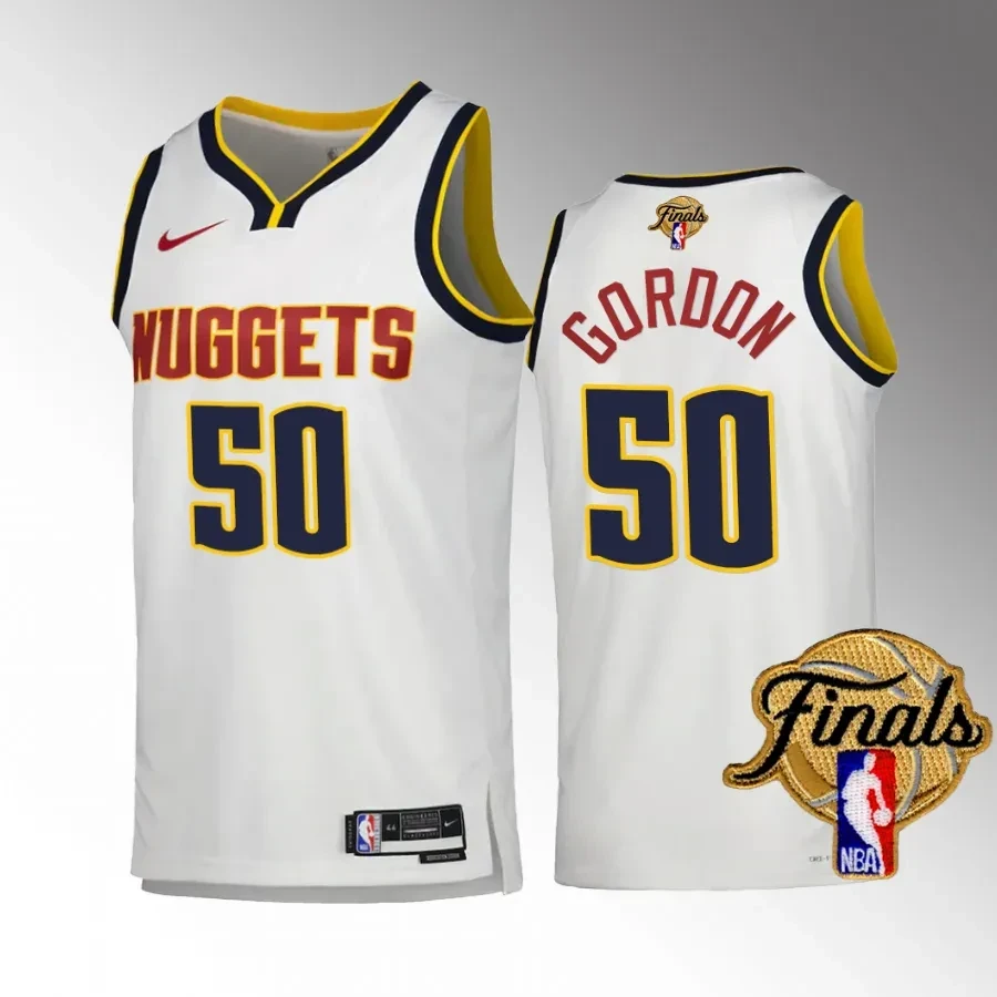 Aaron Gordon 50 Denver Nuggets 2023 NBA Finals Champions Edition Basketball Jersey - White - JS639 
