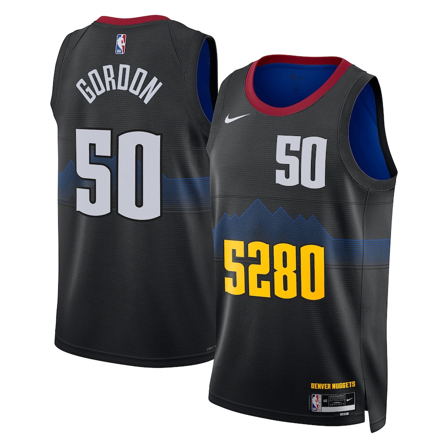 Aaron Gordon 50 Denver Nuggets 2023/24 City Edition Swingman Basketball Jersey - Black - JS656 