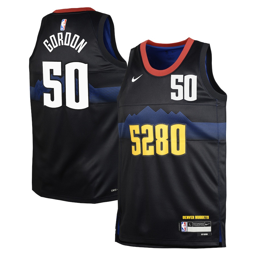 Aaron Gordon 50 Denver Nuggets 2023/24 City Edition Swingman YOUTH Basketball Jersey - Black - JS591 