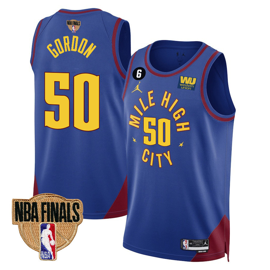 Aaron Gordon 50 Denver Nuggets Final Champions 2023 Swingman YOUTH Basketball Jersey - Blue - JS774 