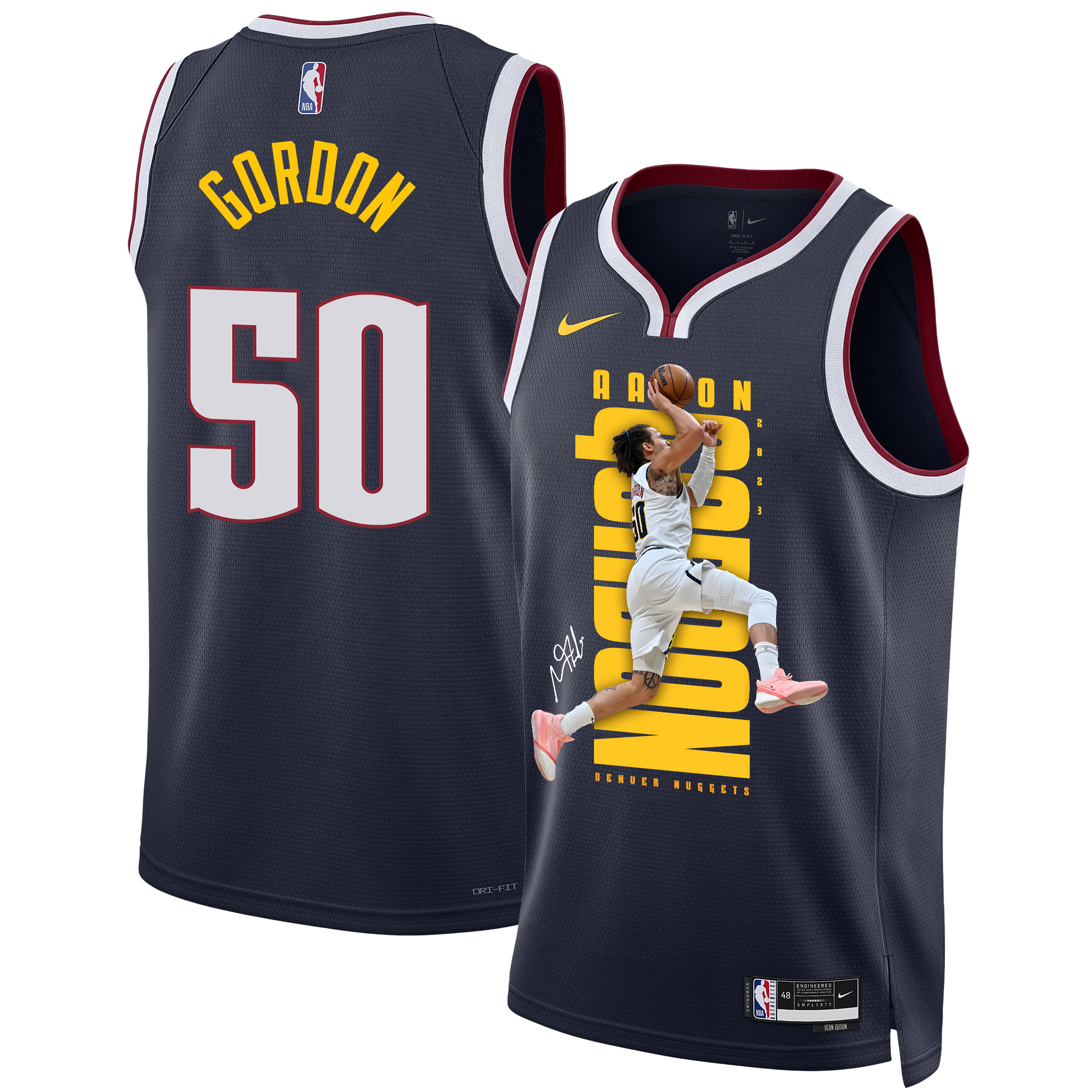 Aaron Gordon 50 Denver Nuggets Slamming Skills 2023 NBA Champions Swingman Basketball Jersey - Black - JS499 