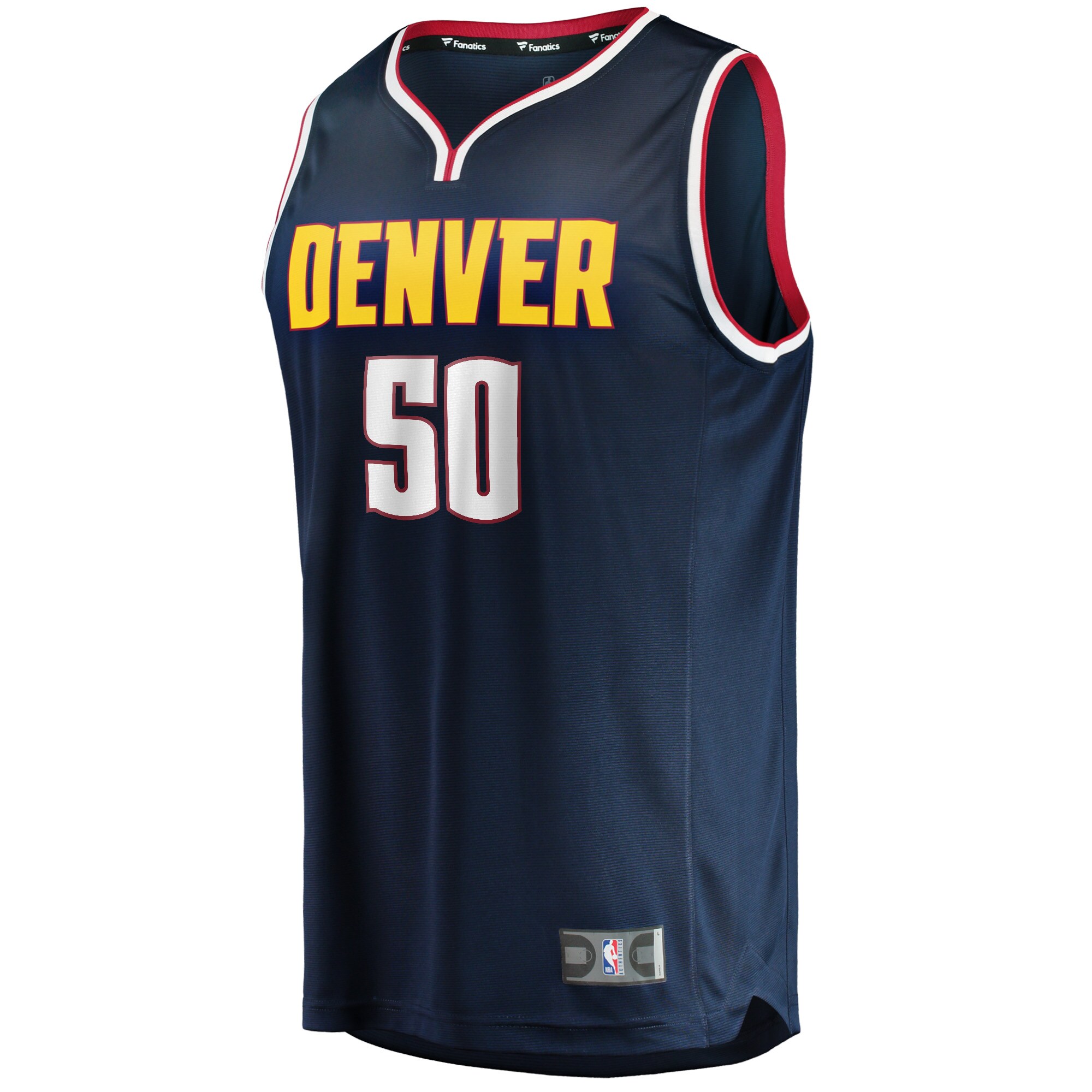 Alternative view of Aaron Gordon Denver Nuggets Fanatics 2020/21 Fast Break Road Replica Basketball Jersey - Icon Edition - Navy
