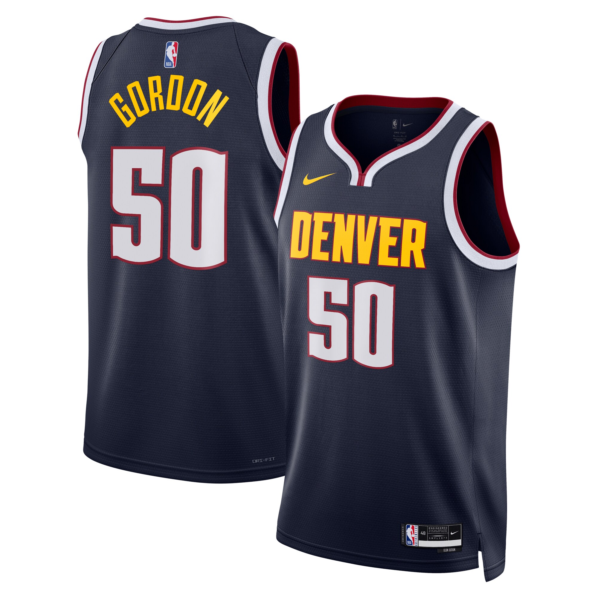 Aaron Gordon Denver Nuggets Unisex Swingman Replica Basketball Jersey - Icon Edition - Navy