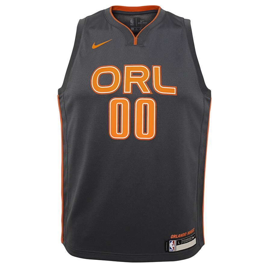 Alternative view of Aaron Gordon Orlando Magic Youth Swingman Jersey Anthracite - City Edition