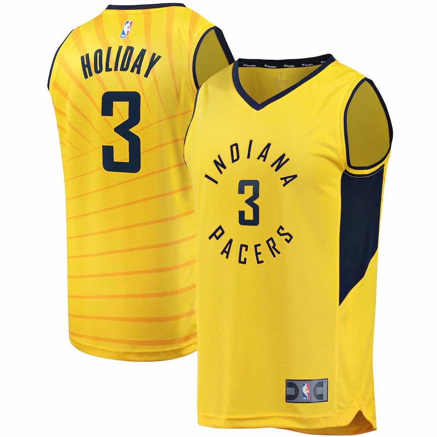Aaron Holiday Indiana Pacers Fanatics Branded Fast Break Player Replica Jersey - Statement Edition - Gold