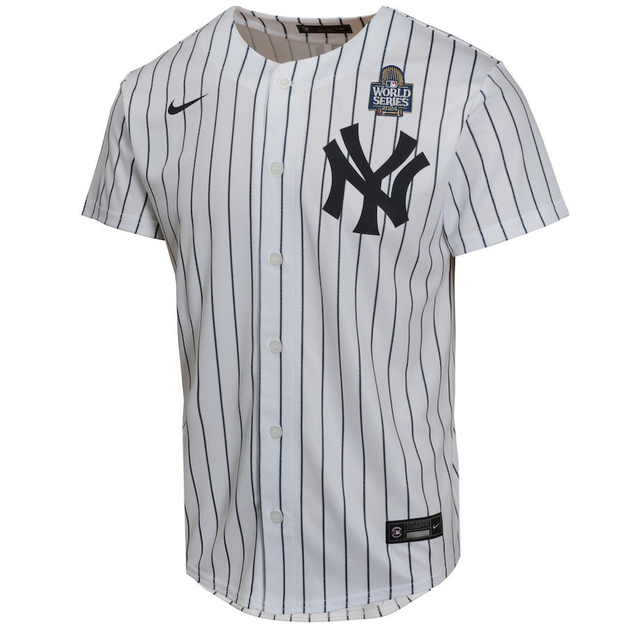 Alternative view of Aaron Judge 99 New York Yankees 2024 World Series Home Game Player YOUTH Baseball Jersey - White 