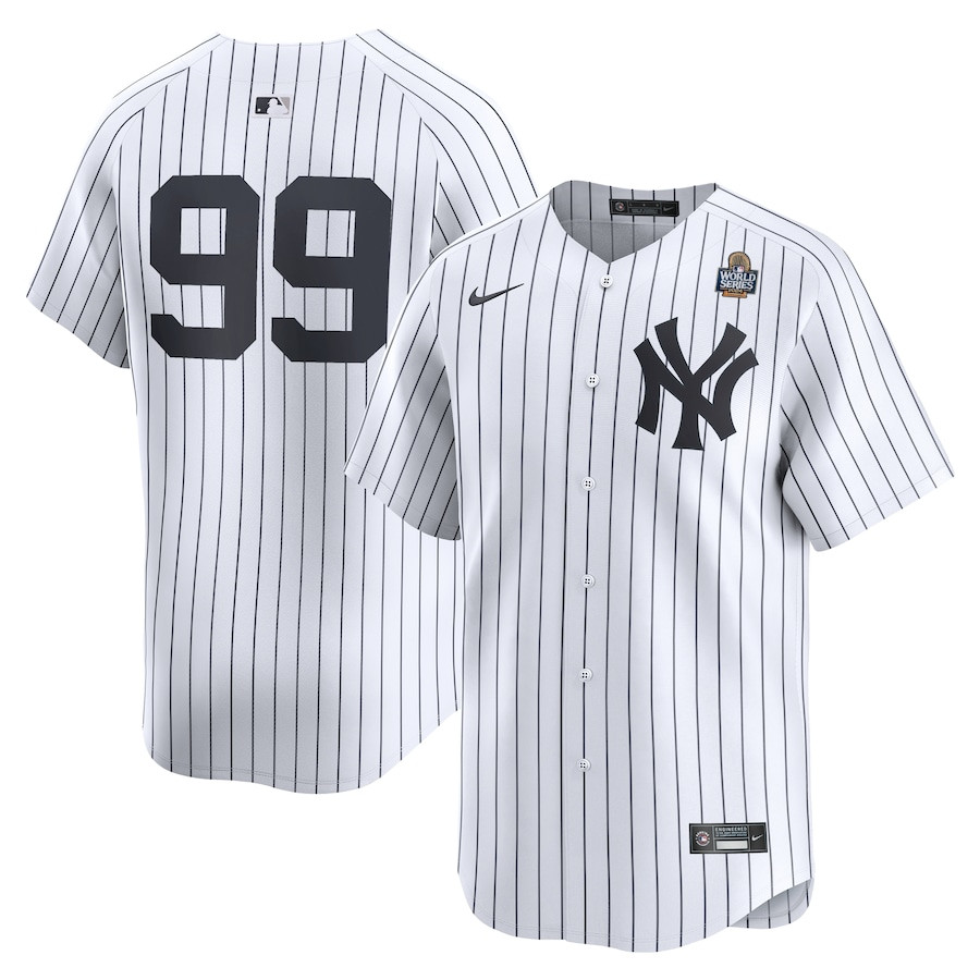 Aaron Judge 99 New York Yankees 2024 World Series Home Limited Men Baseball Jersey - White 