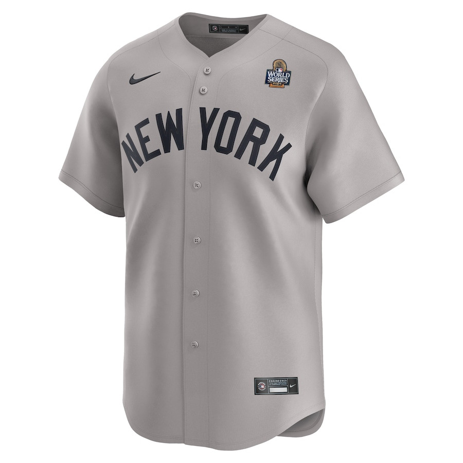 Alternative view of Aaron Judge 99 New York Yankees 2024 World Series Limited Player Men Baseball Jersey - Gray 